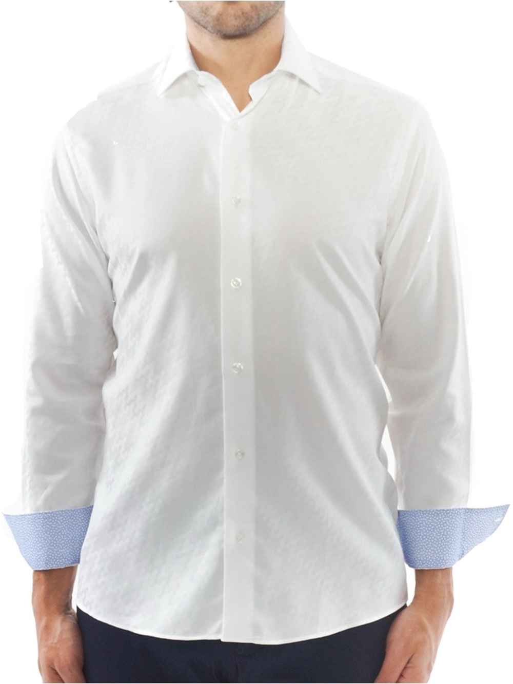 Bugatchi Cotton Button Down Jacquard Shirt Sz 2XL